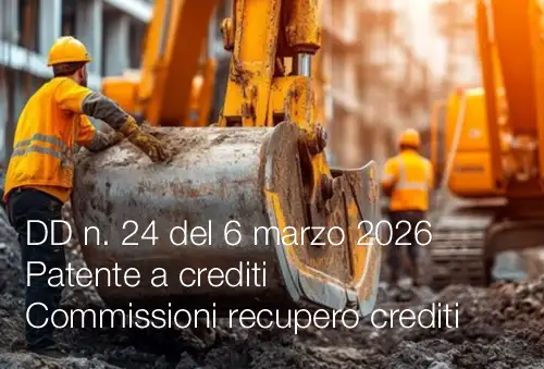 Decreto direttoriale n. 24 del 6 marzo 2026 / Patente a crediti: Commissioni territoriali recupero crediti